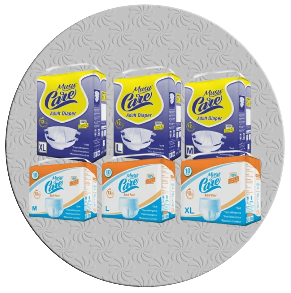 Adult Diaper, Pant & Underpads